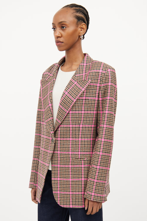 Smythe Brown & Pink Glencheck 90s Blazer