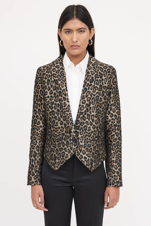 Smythe Single Breasted Patterned Blazer
