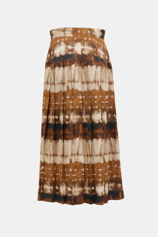 Smythe Pleated Tie Dye Skirt