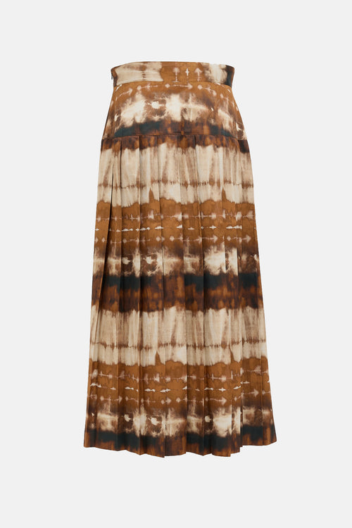 Smythe Pleated Tie Dye Skirt
