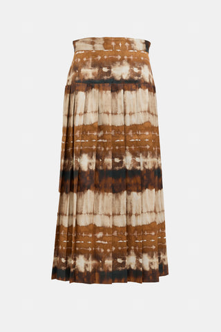 Smythe Pleated Tie Dye Skirt