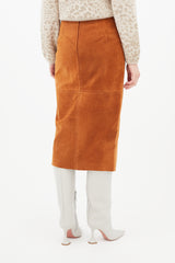 Smythe Brown Suede Skirt