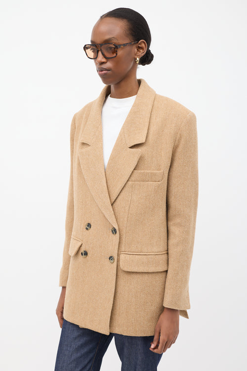 Smythe Herringbone Oversized DB Blazer