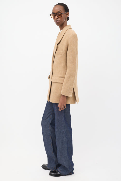 Smythe Herringbone Oversized DB Blazer