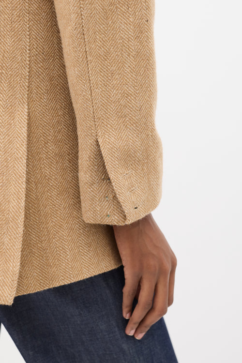 Smythe Herringbone Oversized DB Blazer