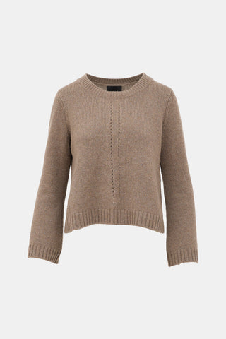 Smythe Cashmere Pointelle A-Line Sweater