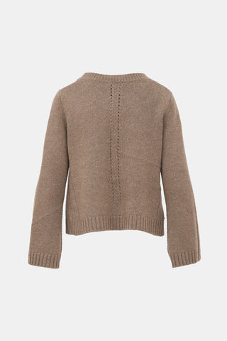 Smythe Cashmere Pointelle A-Line Sweater