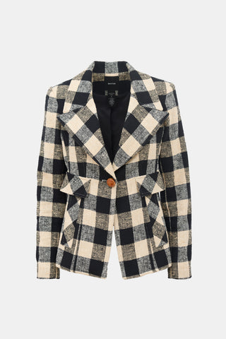Smythe Check Cut Away Blazer