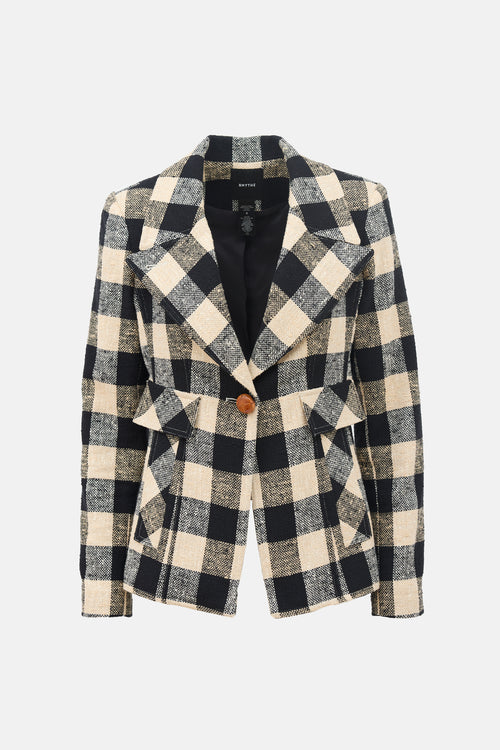 Smythe Check Cut Away Blazer