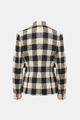 Smythe Check Cut Away Blazer