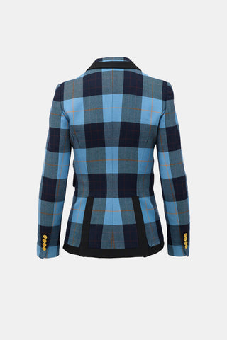 Smythe Check Peaked Lapel Blazer