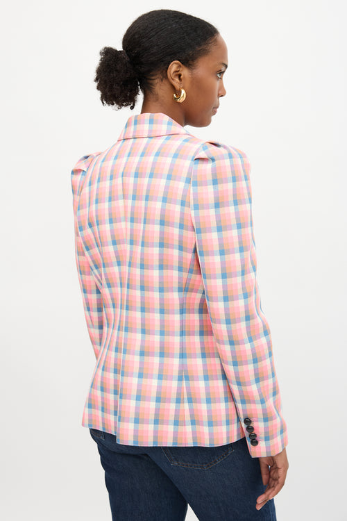 Smythe Check Box Pleat Blazer