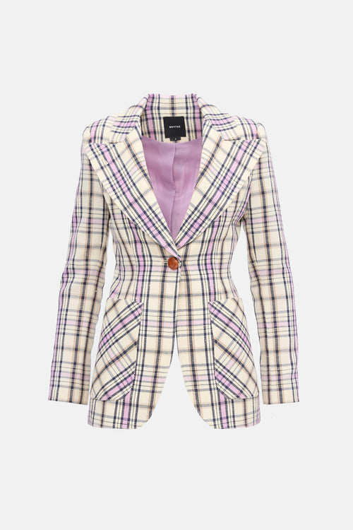 Smythe Check Duchess Blazer