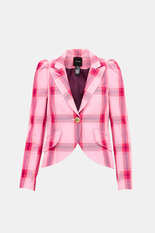 Smythe Check One Button Blazer