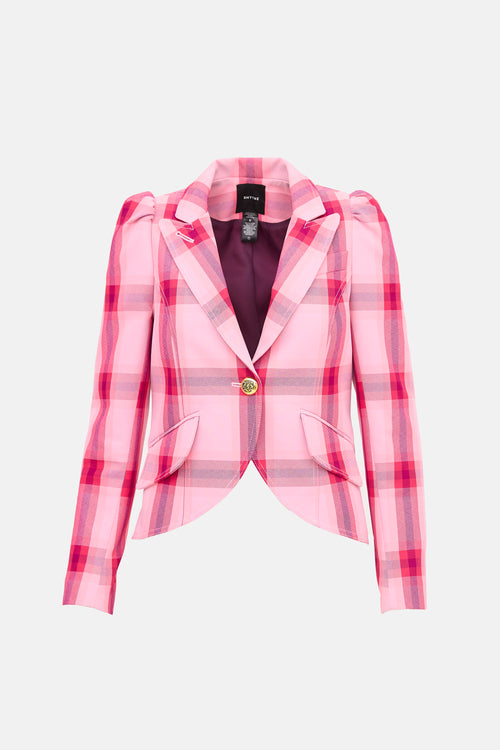 Smythe Check One Button Blazer