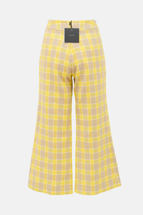 Smythe Check Wide Leg Pant