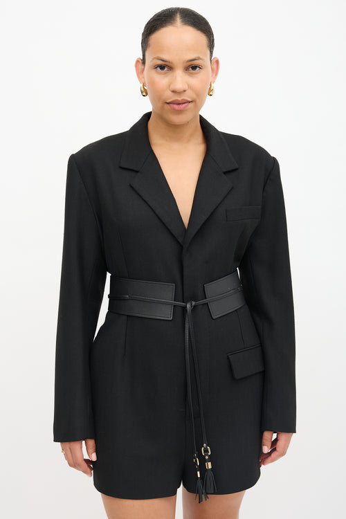 Chevron Blazer Romper