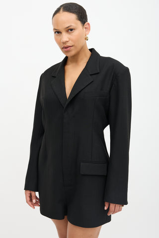 Chevron Blazer Romper