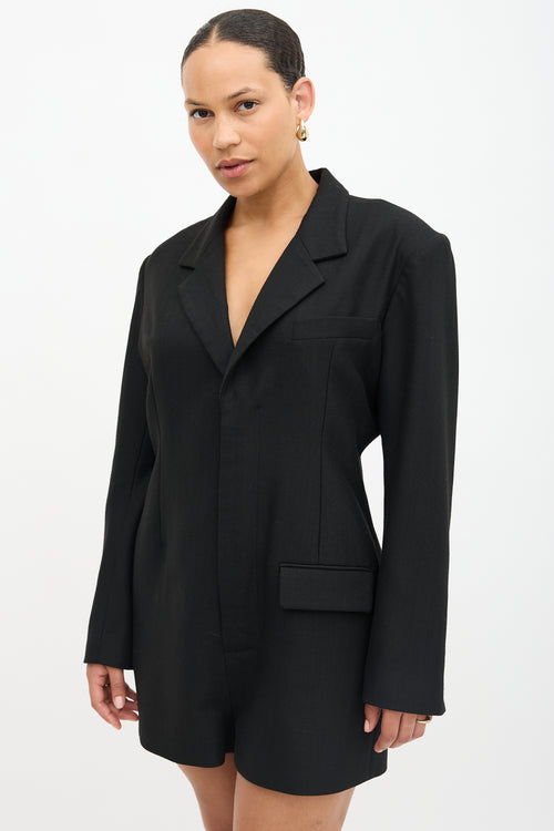 Chevron Blazer Romper