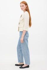 Smythe Cream Tweed Four Pocket Jacket