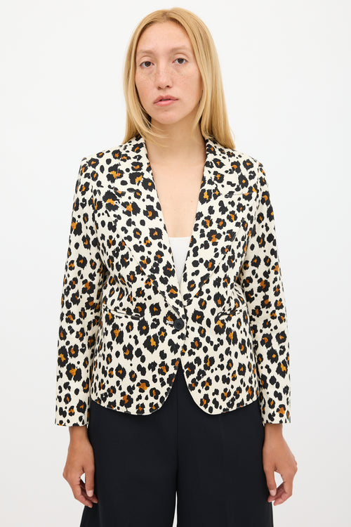 Smythe Printed Shrunken 90s Blazer