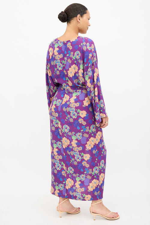Crepe Twisted Floral Dress