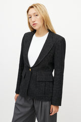 Smythe Inverted Pleat Pocket Blazer