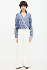 Smythe Printed Draped Blouse