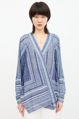 Smythe Printed Draped Blouse