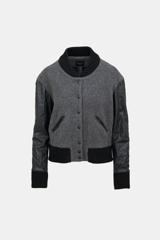 Smythe Felted Wool Varsity Jacket
