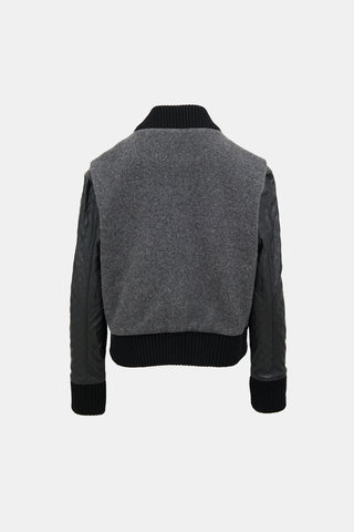 Smythe Felted Wool Varsity Jacket
