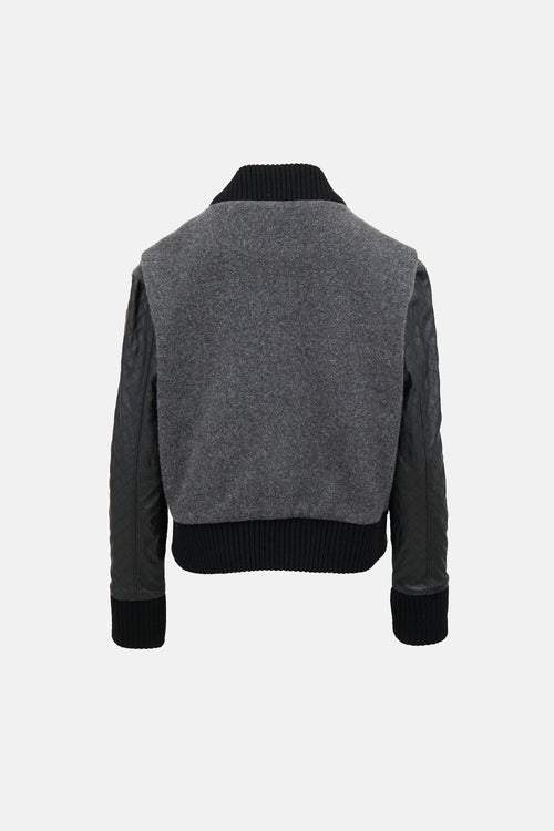 Smythe Felted Wool Varsity Jacket
