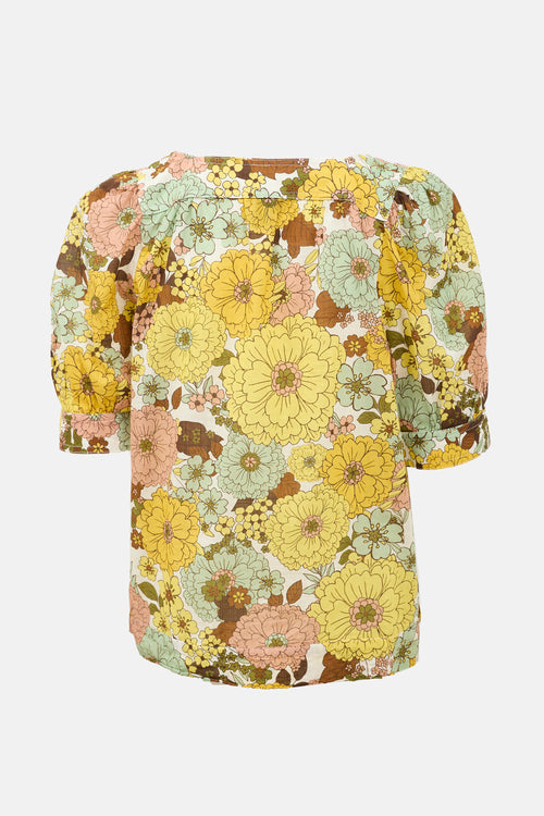 Smythe Floral Puff Sleeve Blouse