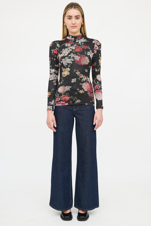 Smythe Shimmer Floral Top