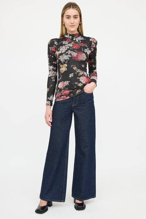 Smythe Shimmer Floral Top