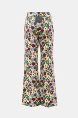 Smythe Floral Wide Leg Pintuck Trouser