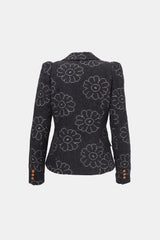 Smythe Floral Jacquard One Button Blazer