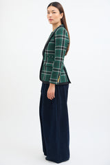 Smythe Check Peaked Lapel Blazer