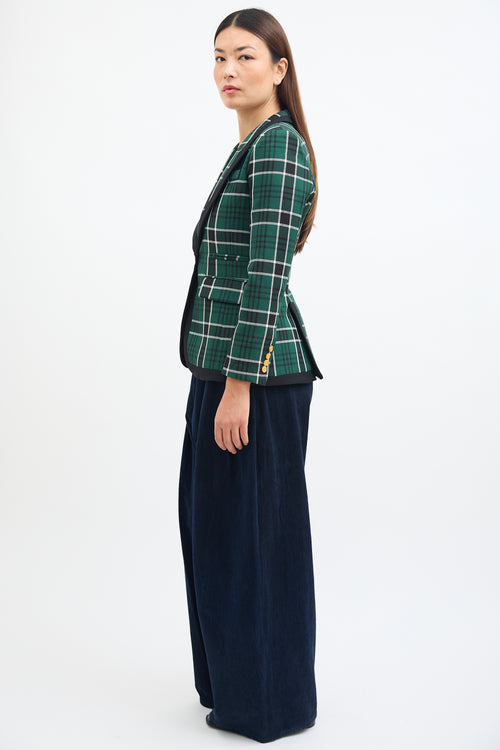 Smythe Check Peaked Lapel Blazer