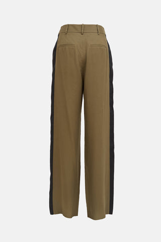 Smythe Racing Stripe Pleated Trouser