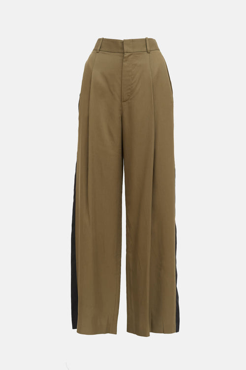 Smythe Racing Stripe Pleated Trouser