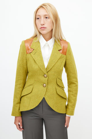 Smythe Green & Brown Wool Blazer