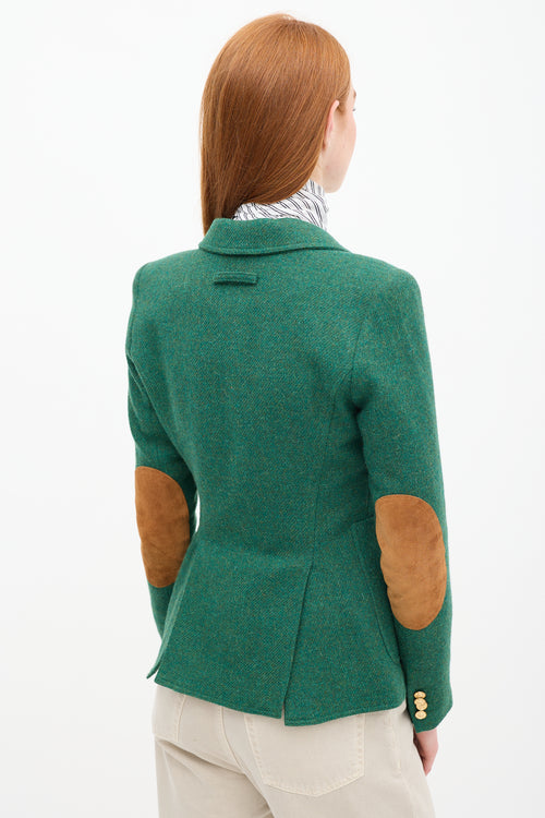 Smythe Green & Brown Wool Duchess Blazer