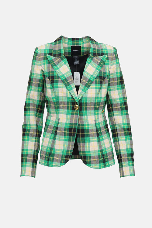 Smythe Plaid Duchess Blazer