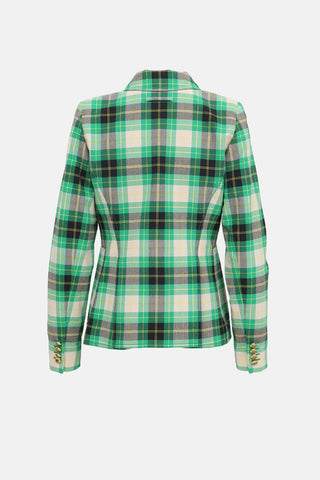 Smythe Plaid Duchess Blazer