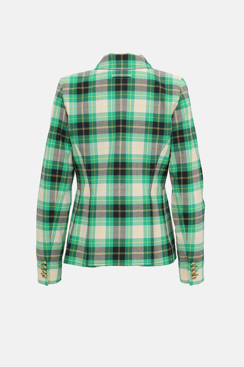 Smythe Plaid Duchess Blazer