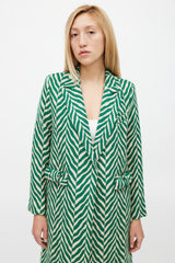 Smythe Green & Cream Wool Bow Coat