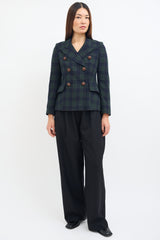 Smythe Check Double Breasted Blazer