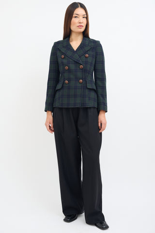 Smythe Check Double Breasted Blazer