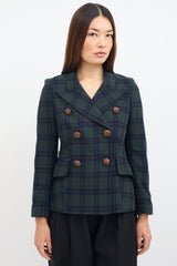 Smythe Check Double Breasted Blazer